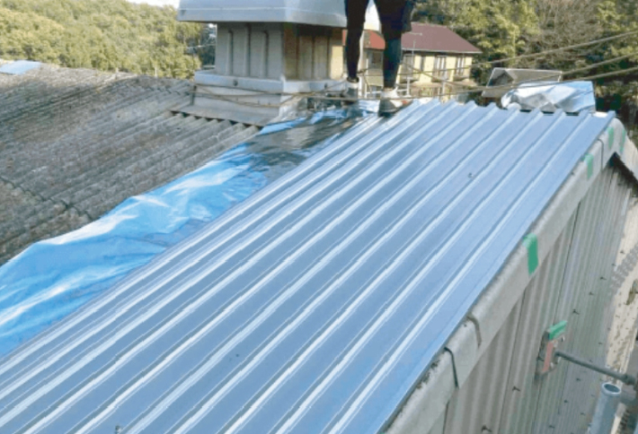 カバー工法の施工写真