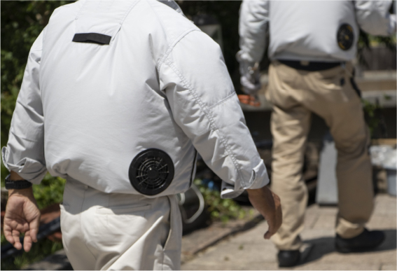 空調服の着用イメージ